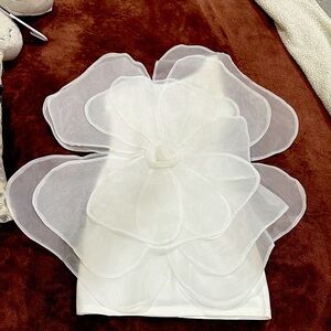 Elegant White Floral Sheer Top